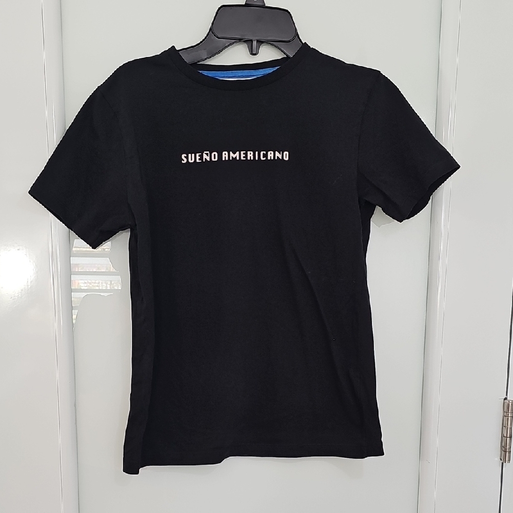 Denim & Flowers Boys Black T-shirts. Size 9-10. 16" Pit To Pit